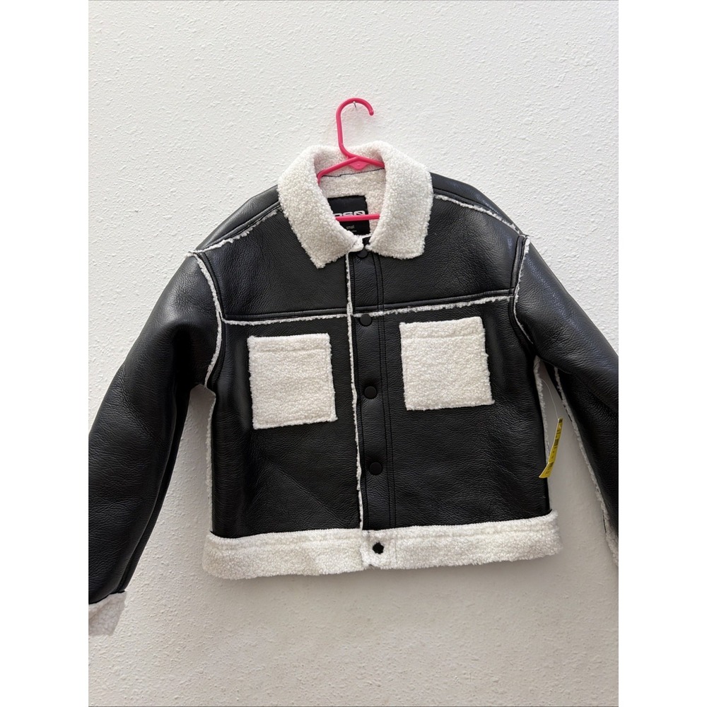 NWT Tilly's RSQ Faux Leather And Sherpa Jacket Girls Size S